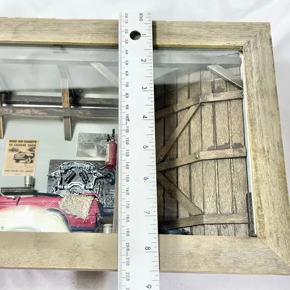 The Window Pane Curio Collection Mustang Car Garage Miniature Model Diorama 2002 - Picture 16 of 16